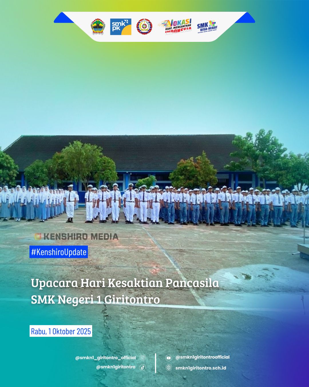 Upacara Hari Kesaktian Pancasila SMK Negeri 1 Giritontro