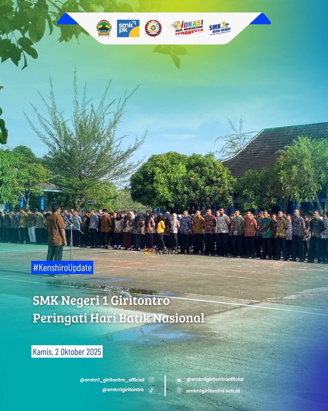SMK Negeri 1 Giritontro Peringati Hari Batik Nasional