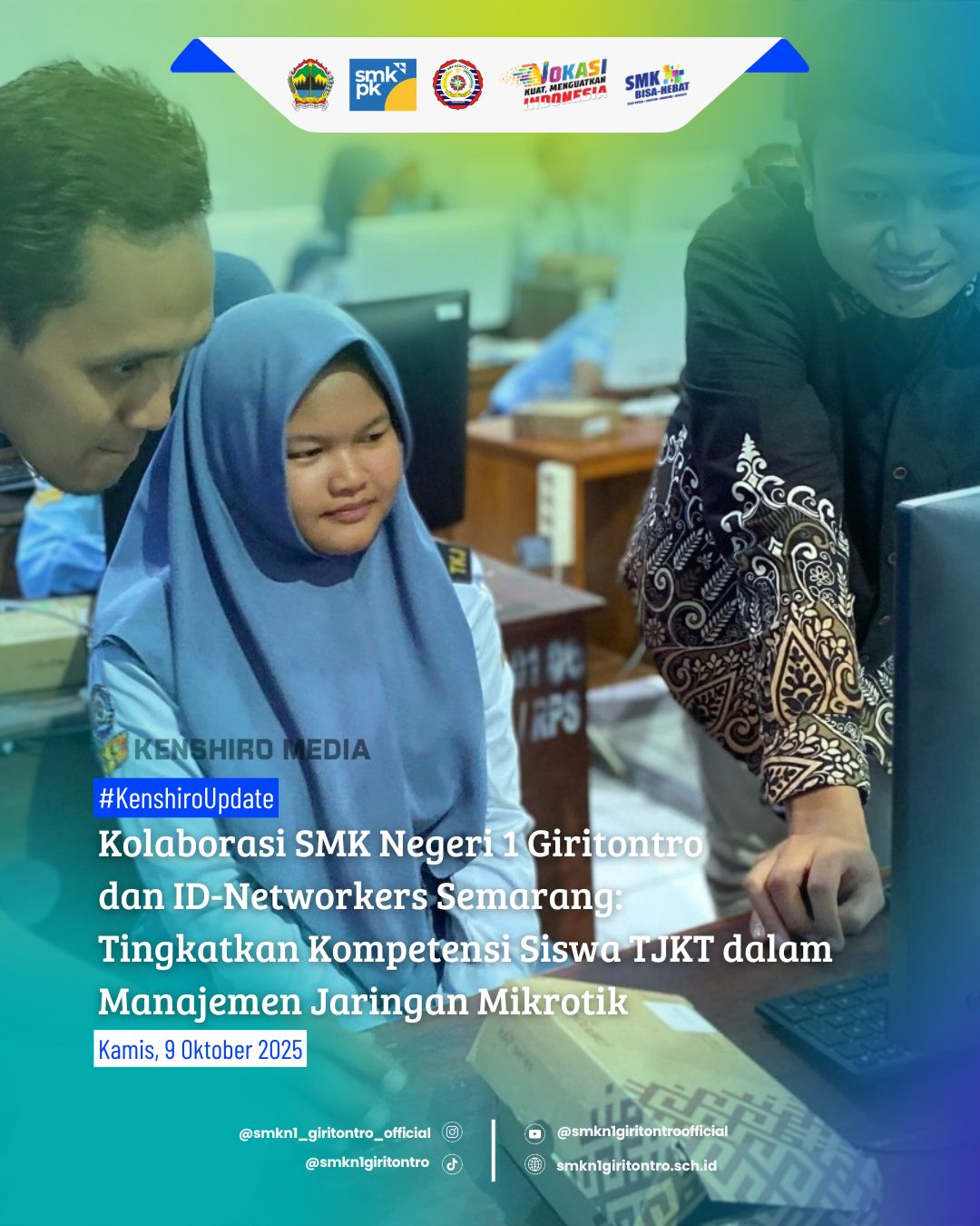 Kolaborasi SMK Negeri 1 Giritontro dan ID-Networkers Semarang: Tingkatkan Kompetensi Siswa TJKT dalam Manajemen Jaringan Mikrotik