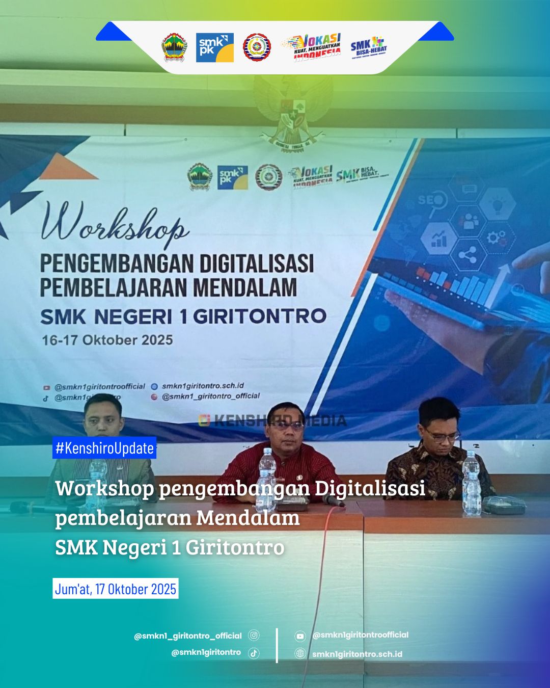 Workshop pengembangan Digitalisasi pembelajaran Mendalam SMK Negeri 1 Giritontro