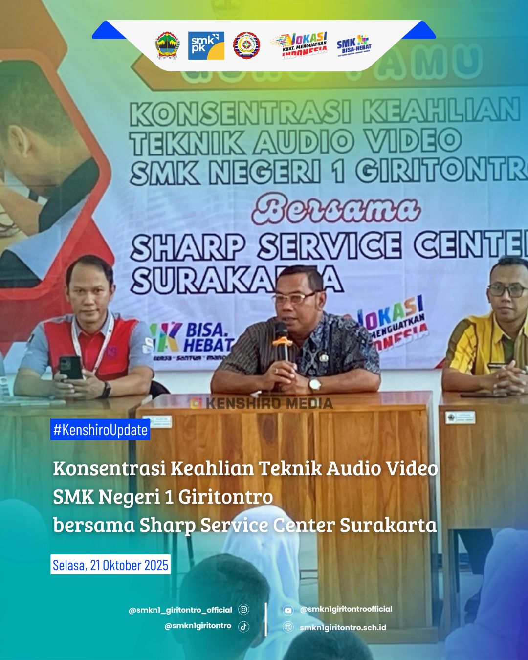 Konsentrasi Keahlian Teknik Audio Video SMK Negeri 1 Giritontro bersama Sharp Service Center Surakarta