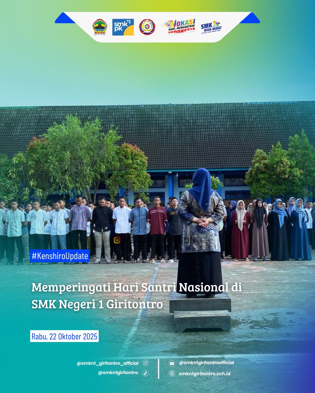 Memperingati Hari Santri Nasional di SMK Negeri 1 Giritontro