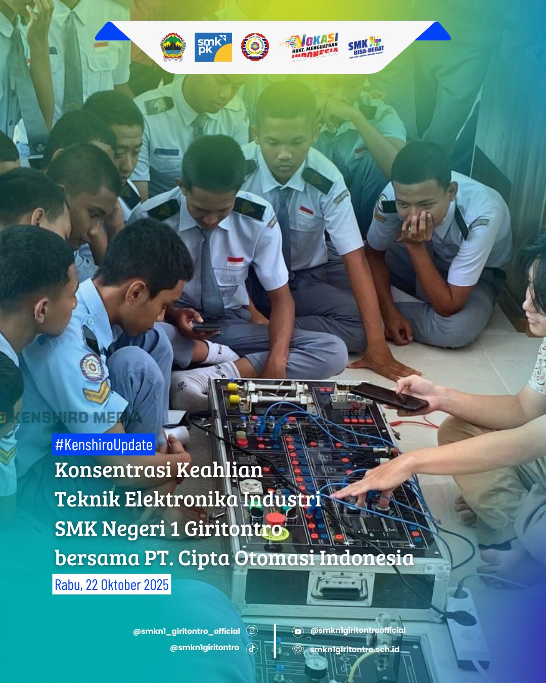 Konsentrasi Keahlian Teknik Elektronika Industri SMK Negeri 1 Giritontro bersama PT. Cipta Otomasi Indonesia