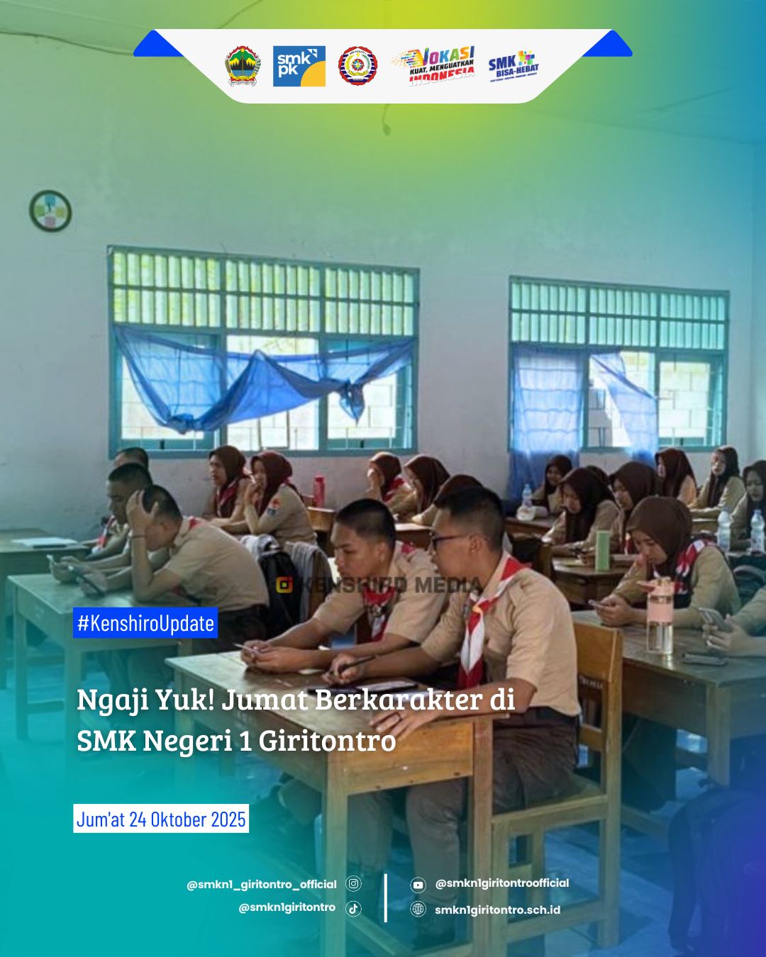 Ngaji Yuk! Jumat Berkarakter di SMK Negeri 1 Giritontro