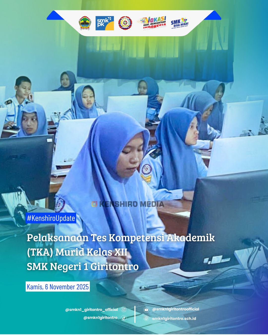 Pelaksanaan Tes Kompetensi Akademik (TKA) Murid Kelas XII SMK Negeri 1 Giritontro