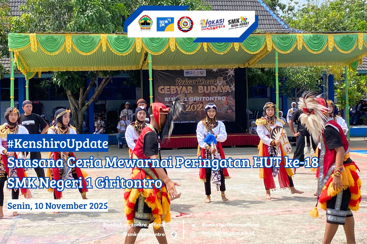 Suasana Ceria Mewarnai Peringatan HUT ke-18 SMK Negeri 1 Giritontro