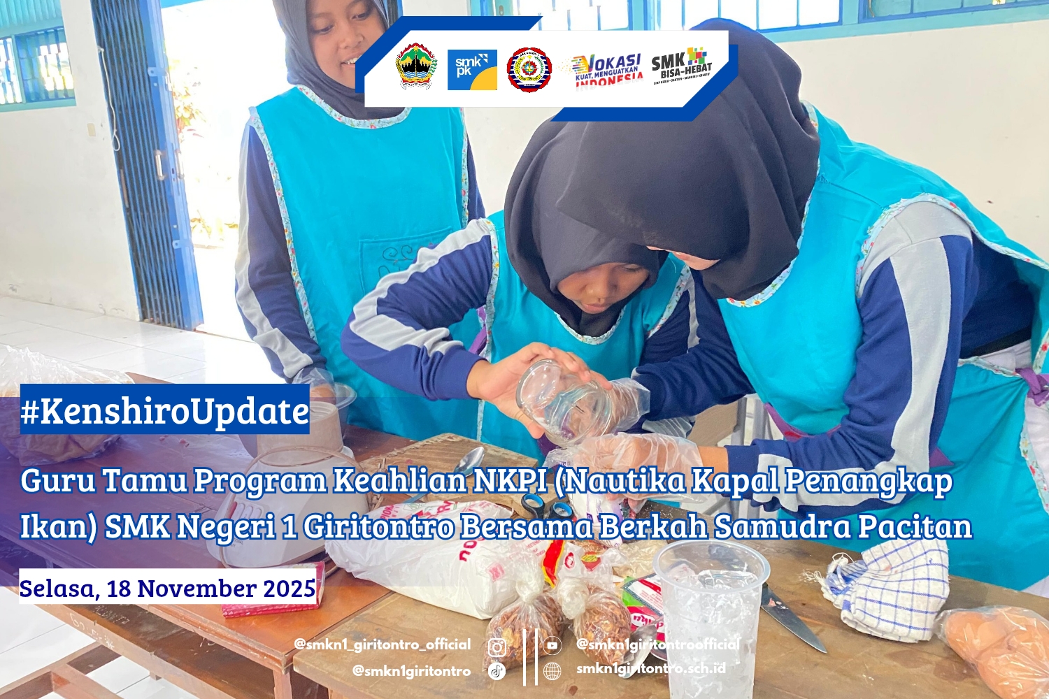 Guru Tamu Program Keahlian Nautika Kapal Penangkap Ikan SMK Negeri 1 Giritontro Bersama Berkah Samudra Pacitan