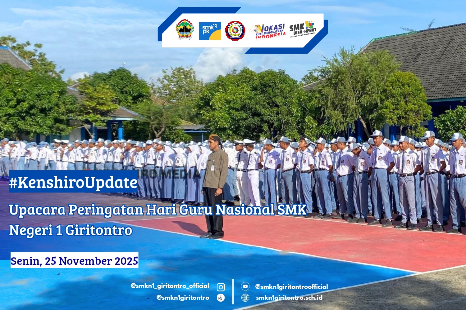 Upacara Peringatan Hari Guru Nasional SMK Negeri 1 Giritontro