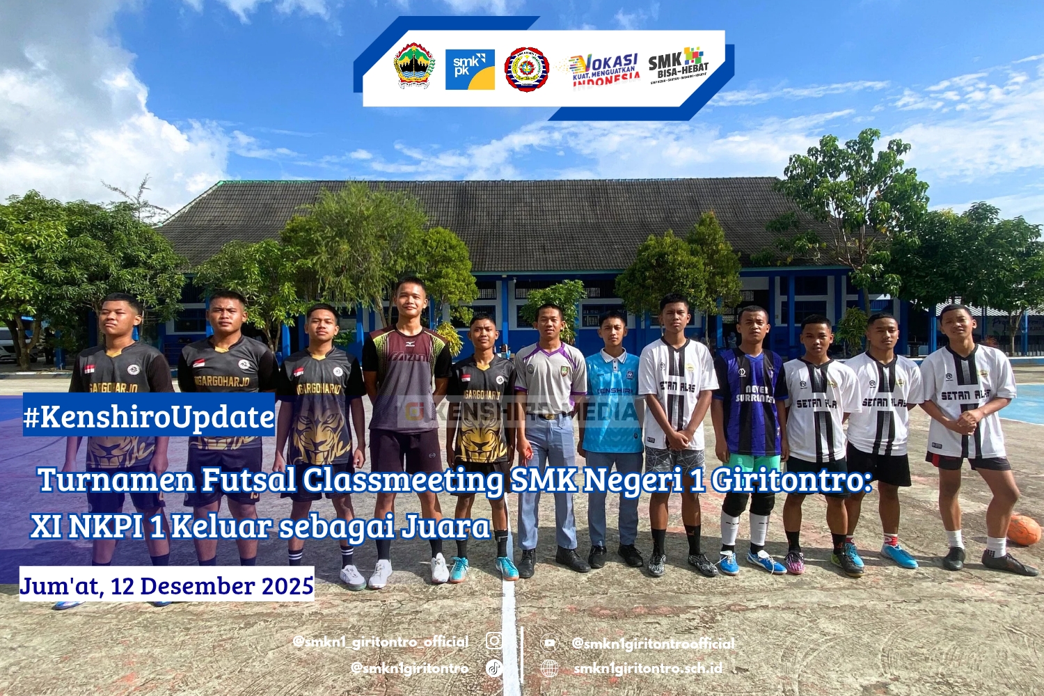 Turnamen Futsal Classmeeting SMKN 1 Giritontro: XI NKPI 1 Keluar sebagai Juara