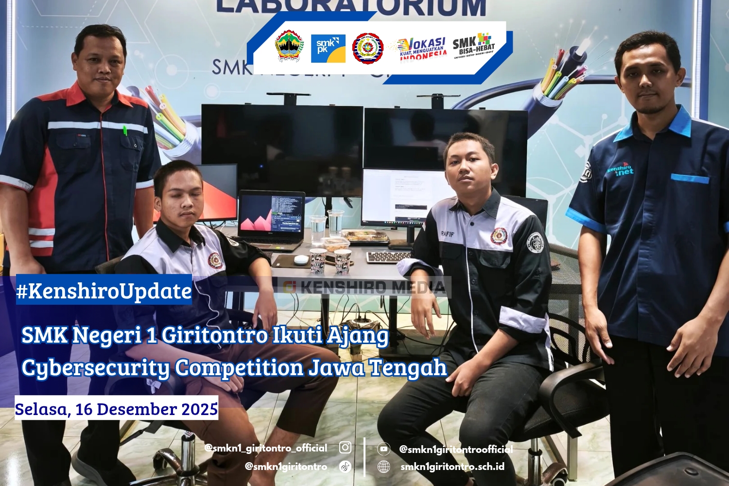 SMK Negeri 1 Giritontro Ikuti Ajang Cybersecurity Competition Jawa Tengah