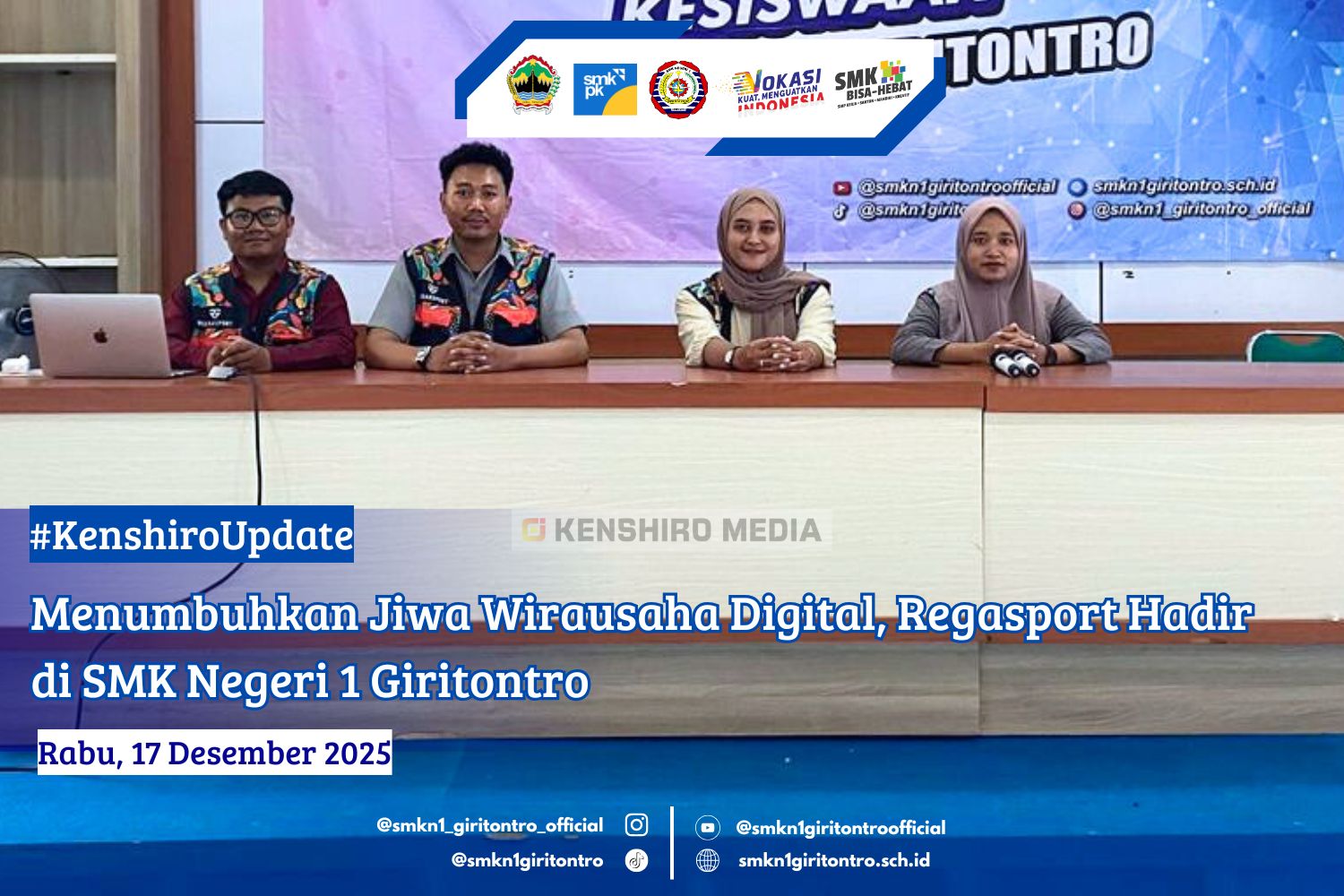 Menumbuhkan Jiwa Wirausaha Digital, Regasport Hadir di SMK Negeri 1 Giritontro