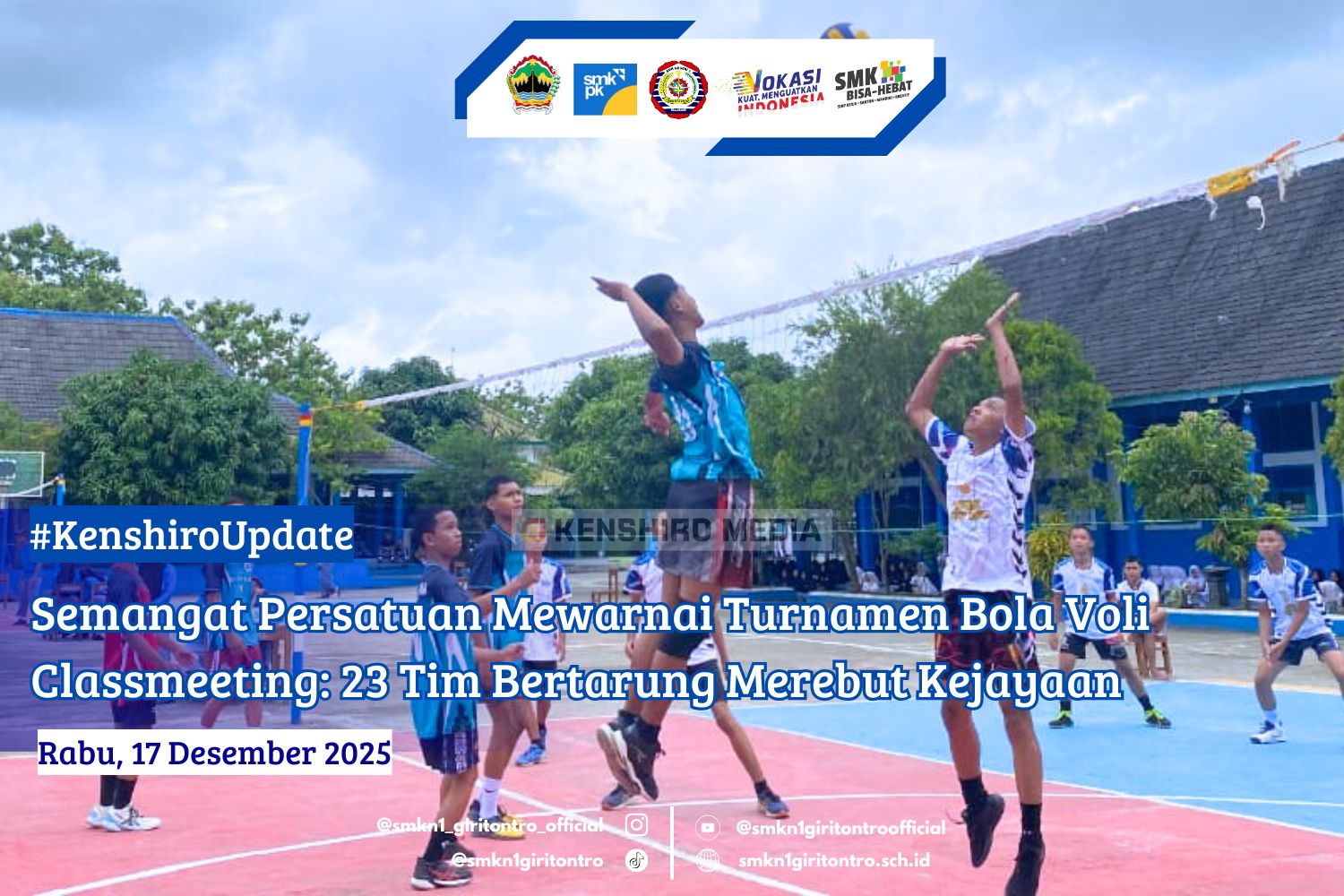 Semangat Persatuan Mewarnai Turnamen Bola Voli Classmeeting: 23 Tim Bertarung Merebut Kejayaan