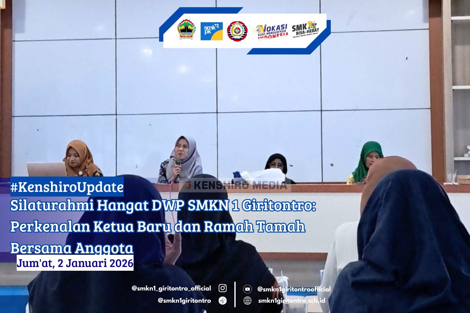 Silaturahmi Hangat DWP SMKN 1 Giritontro: Perkenalan Ketua Baru dan Ramah Tamah Bersama Anggota