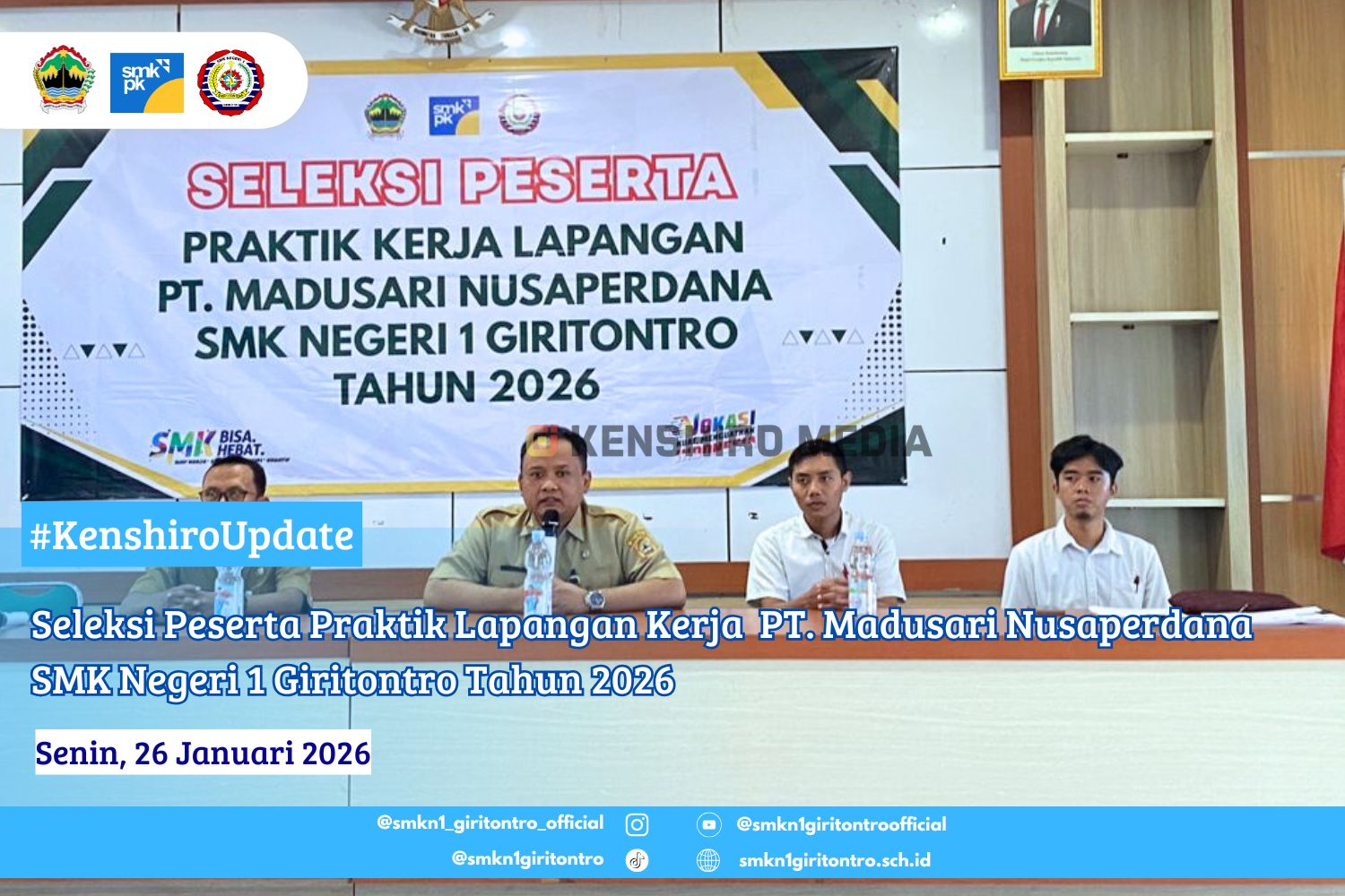 Puluhan Siswi SMK Negeri 1 Giritontro Jalani Seleksi Ketat PKL di PT. Madusari Nusaperdana