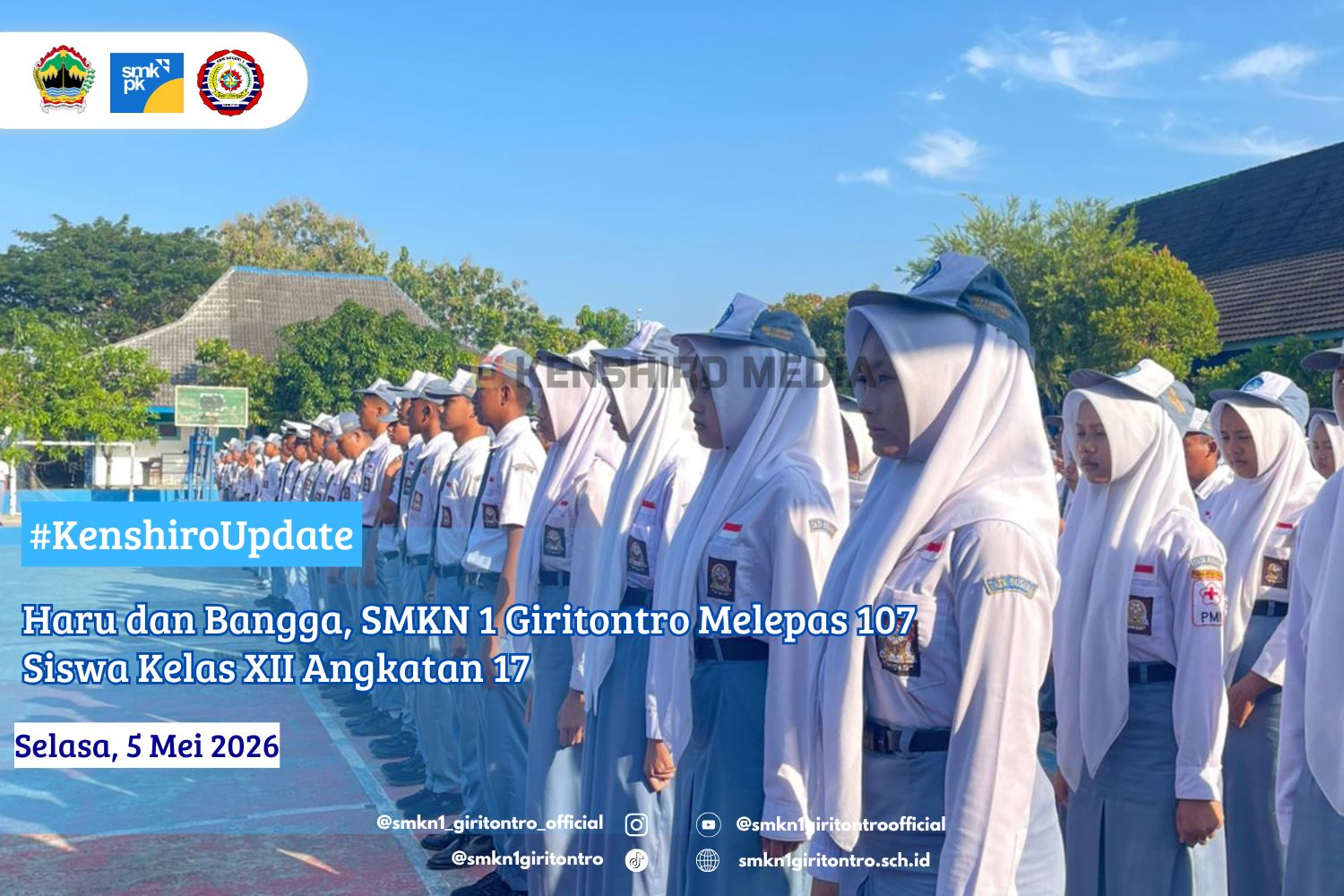 Haru dan Bangga, SMKN 1 Giritontro Melepas 107 Siswa Kelas XII Angkatan 17