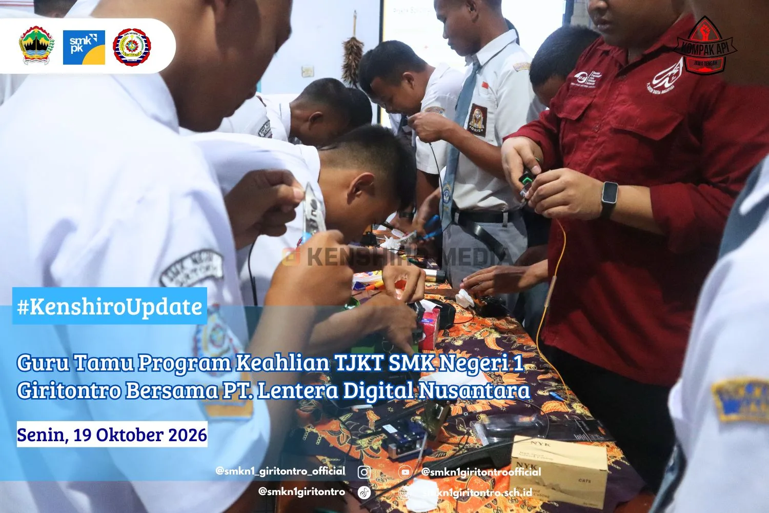 Guru Tamu Program Keahlian TJKT SMK Negeri 1 Giritontro Bersama PT. Lentera Digital Nusantara