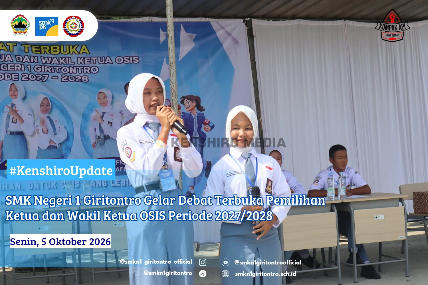 SMK Negeri 1 Giritontro Gelar Debat Terbuka Pemilihan Ketua dan Wakil Ketua OSIS Periode 2027/2028